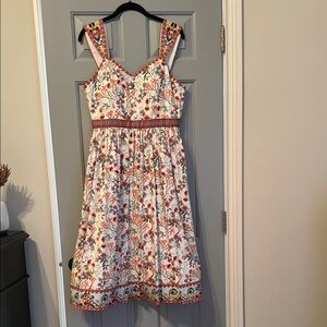 Vibrant Floral Print Dress